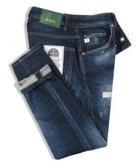 Goldgarn Herren Jeans Neckarau 4630 Twisted navy blue cropped 