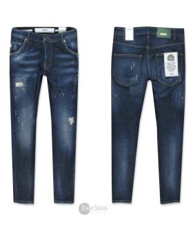 Goldgarn Herren Jeans Neckarau 4630 Twisted navy blue cropped 