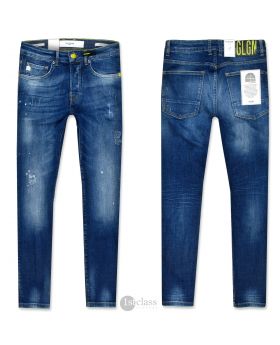 Goldgarn U2 4520 Slim Fit navy distressed Stretch Denim 