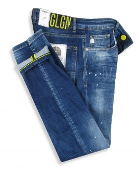 Goldgarn U2 4520 Slim Fit navy distressed Stretch Denim 