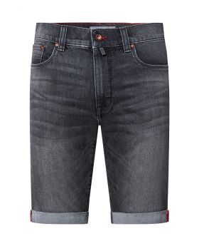 Pierre Cardin Herren Jeans-Short LYON Tapered Legacy Stretch Denim black stone used