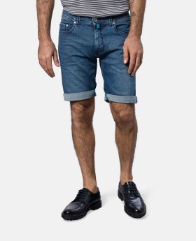 Pierre Cardin Herren Short Lyon Bermuda blue used Stretch Denim 