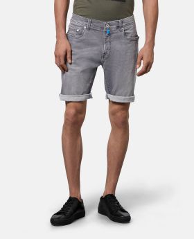 Pierre Cardin Herren Shorts Lyon Bermuda light grey used Stretch Denim