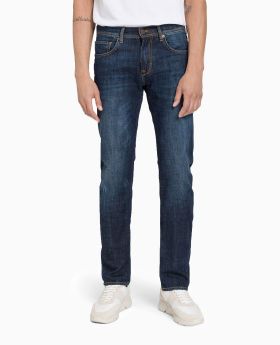 BALDESSARINI Herren Jeans Jack dark blue treated  Stretch Denim