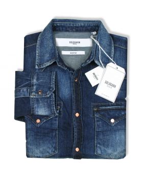 GOLDGARN Herren Jeanshemd Wassertum 1030 dark blue