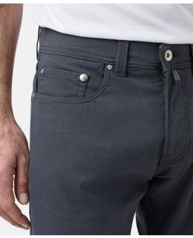 Pierre Cardin Herren 5-Pocket Hose Lyon 4200/9315 Strukturbaumwolle grau 