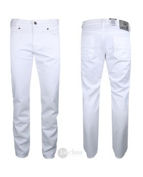 Joker Hose Freddy 3540/0001 Stretch-Gabardine weiß 